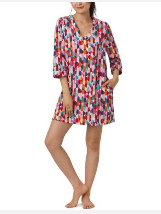 BedHead Other - BedHead x Trina Turk Sleepshirt Dress Sz Medium Loungewear Pajamas Dancing Dots